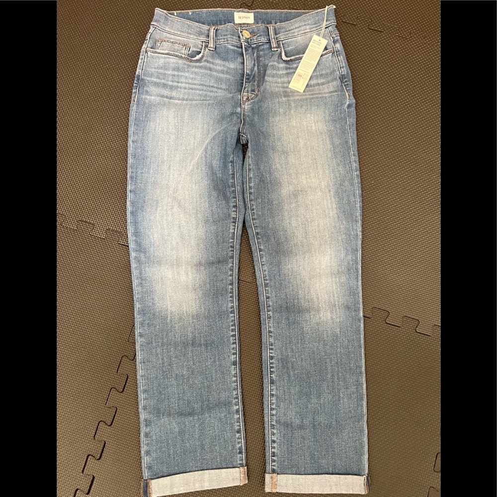 Hudson Blair High Rise Straight Crop Jeans